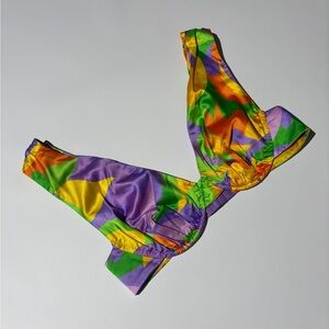 DANIELLE BERNSTEIN Multicolor Bra/Flare Pants Set